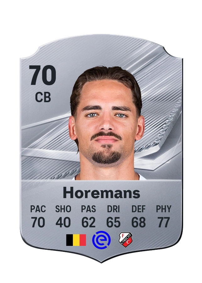 Siebe Horemans, Common card, rated 70