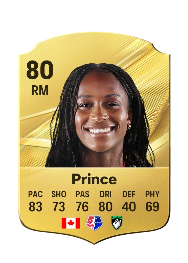 Nichelle Prince, Common card, rated 80