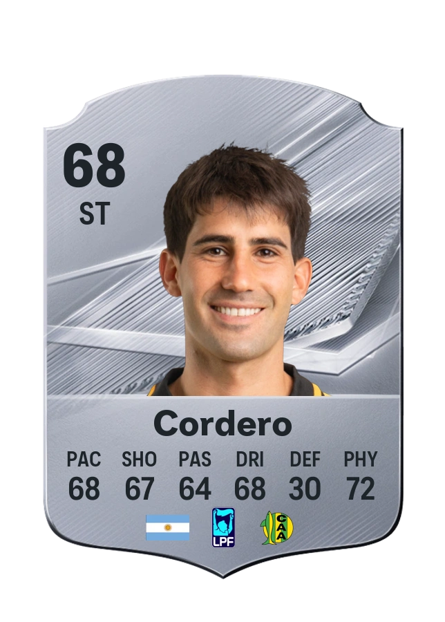 Nicolás Cordero, Common kartı, reyting 68