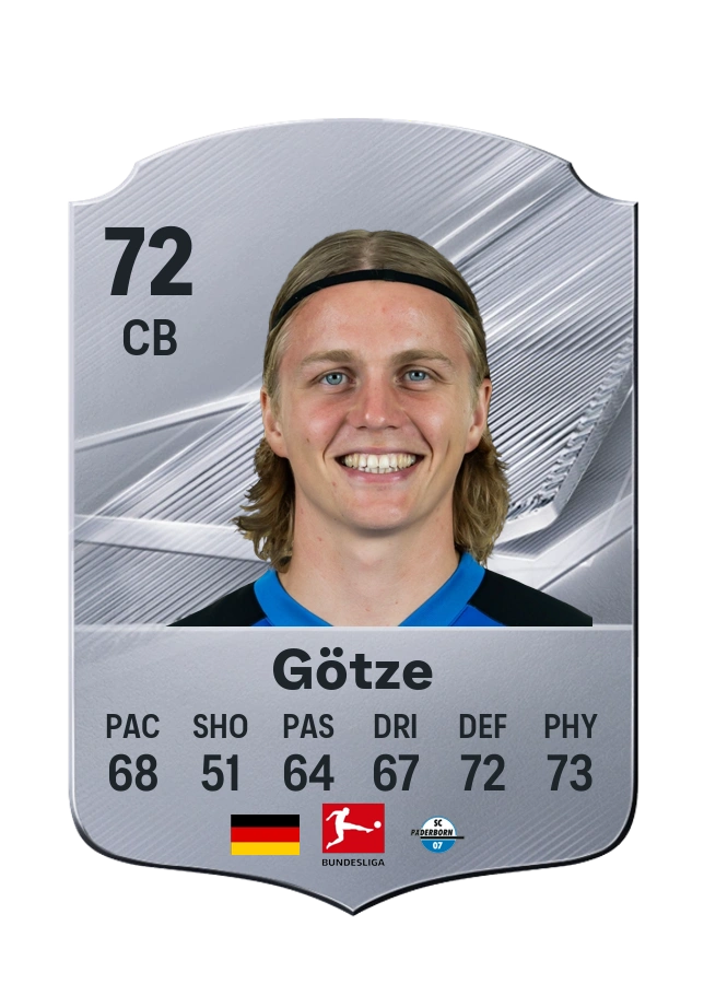 Felix Götze, Common kartı, reyting 72