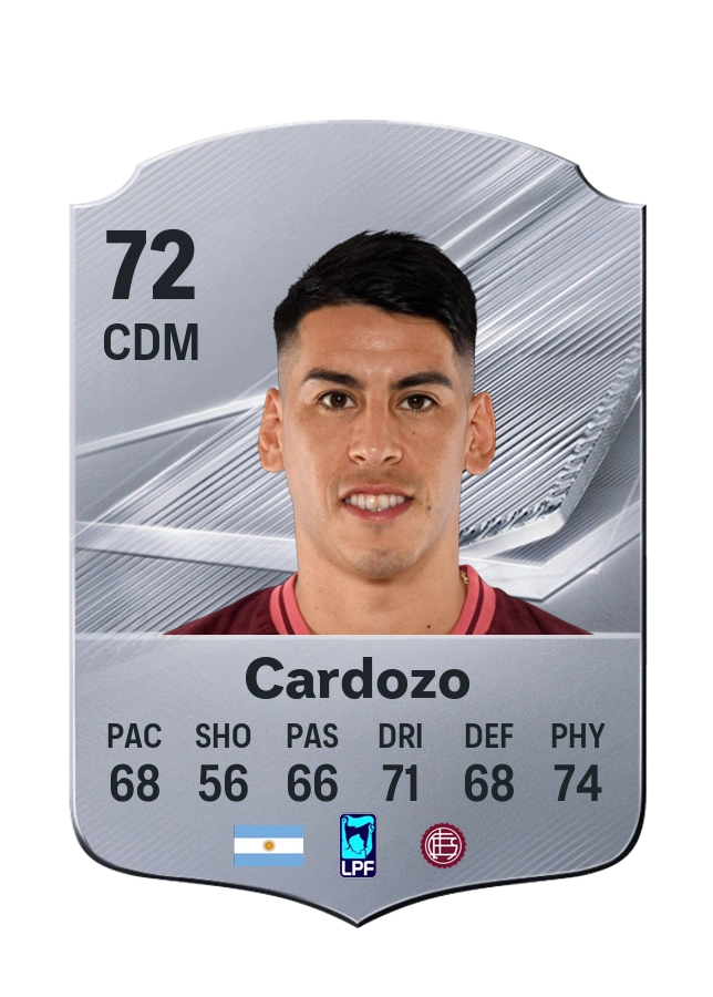 Agustín Cardozo, karta Common, ocena 72