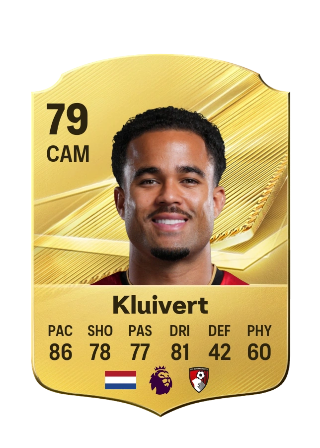 Carta Common de Justin Kluivert, overall 79