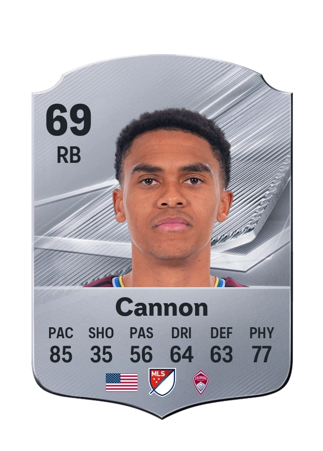 Reggie Cannon, Common card, rated 69