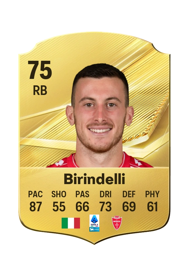 Samuele Birindelli, Common card, rated 75
