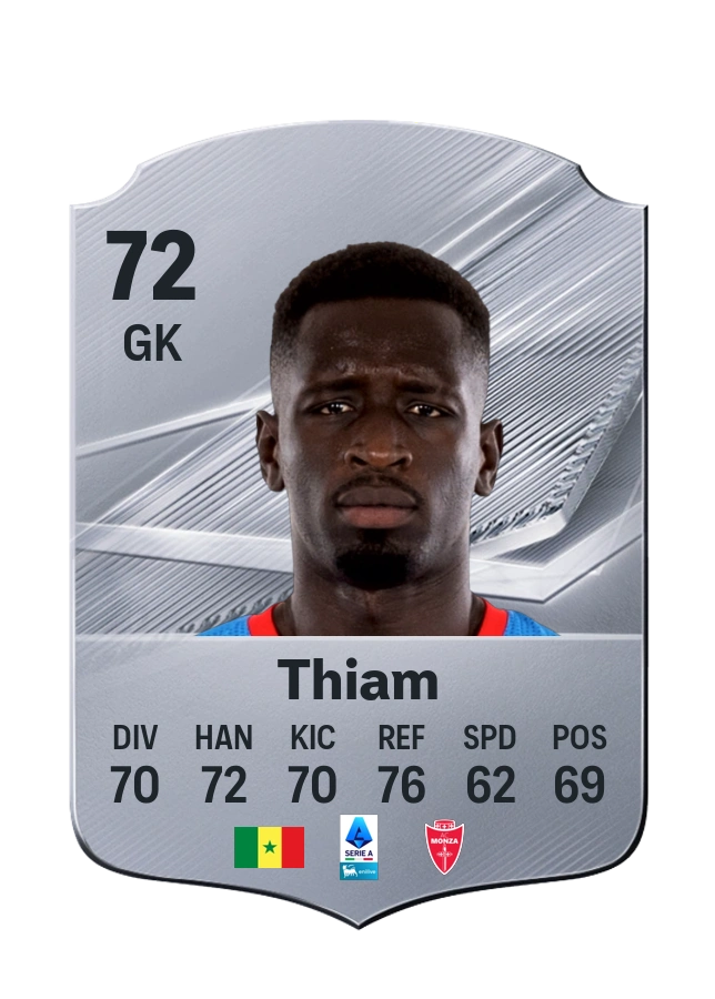 Carta Common di Demba Thiam, valutazione 72