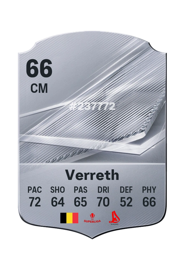 Matthias Verreth, Common card, rated 66