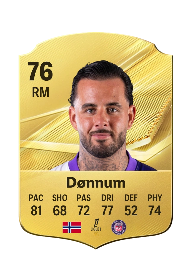 Aron Dønnum, karta Common, ocena 76