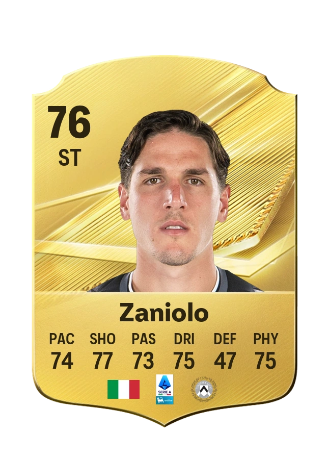 Nicolò Zaniolo, Common card, rated 76