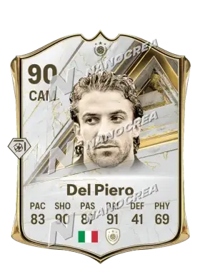 Carta Base Icon de Alessandro Del Piero, valoración 90