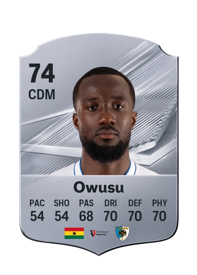 Elisha Owusu, Common card, rated 74