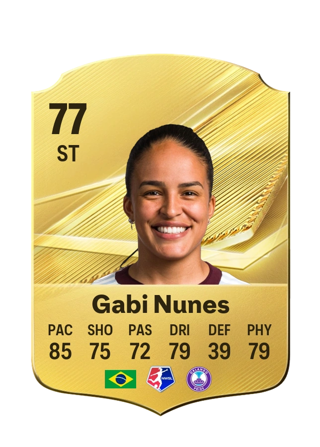 Gabi Nunes, Common card, rated 77