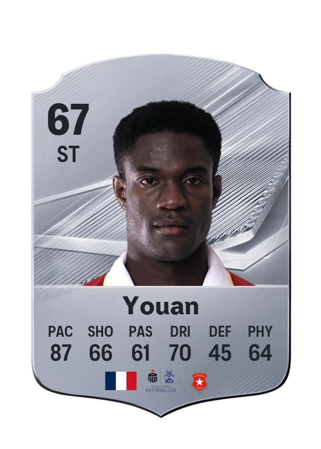 Élie Youan, Common card, rated 67