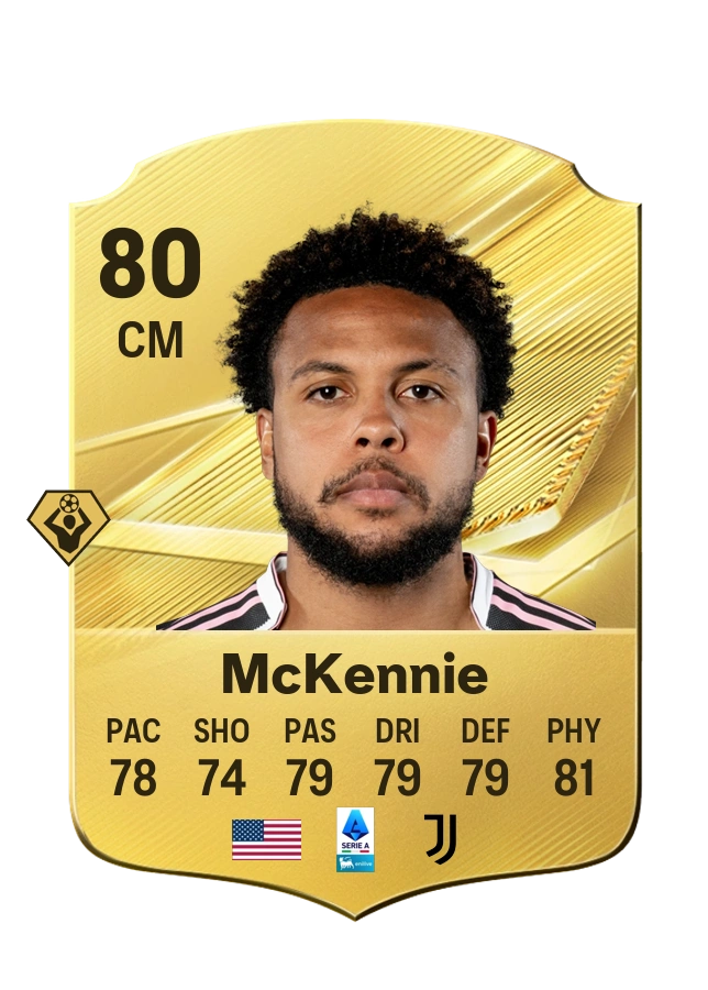 Weston McKennie, Common kartı, reyting 80