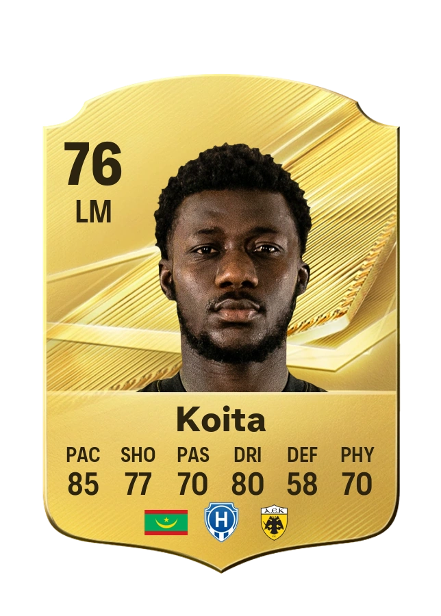 Carta Common di Aboubakary Koita, valutazione 76