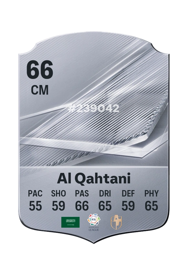 Hussain Al Qahtani، بطاقة Common، بتقييم 66