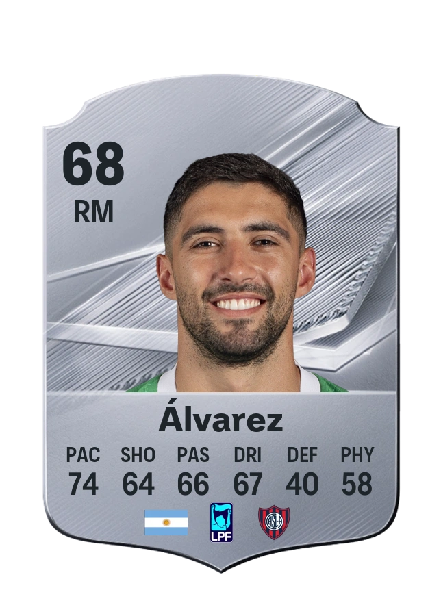 Juan Pablo Álvarez, Common card, rated 68