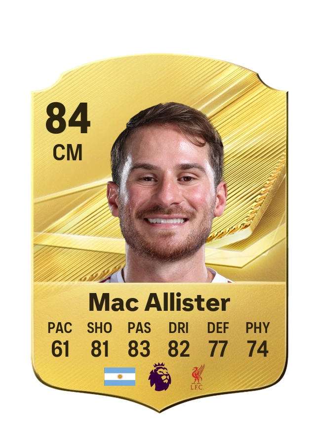 Carta Common de Alexis Mac Allister, overall 84