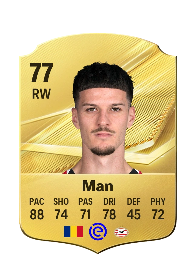 Dennis Man, Common card, rated 77