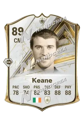 Roy Keane, Base Icon card, rated 89