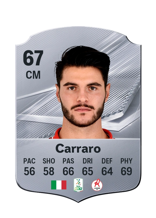 Carta Common di Marco Carraro, valutazione 67