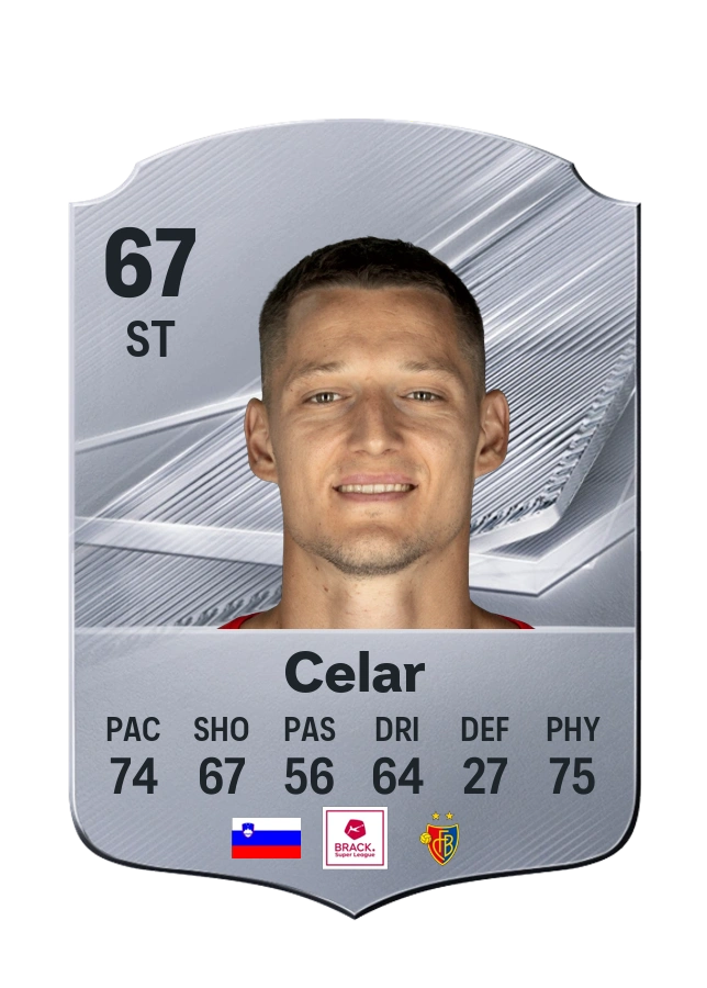 Žan Celar، بطاقة Common، بتقييم 67