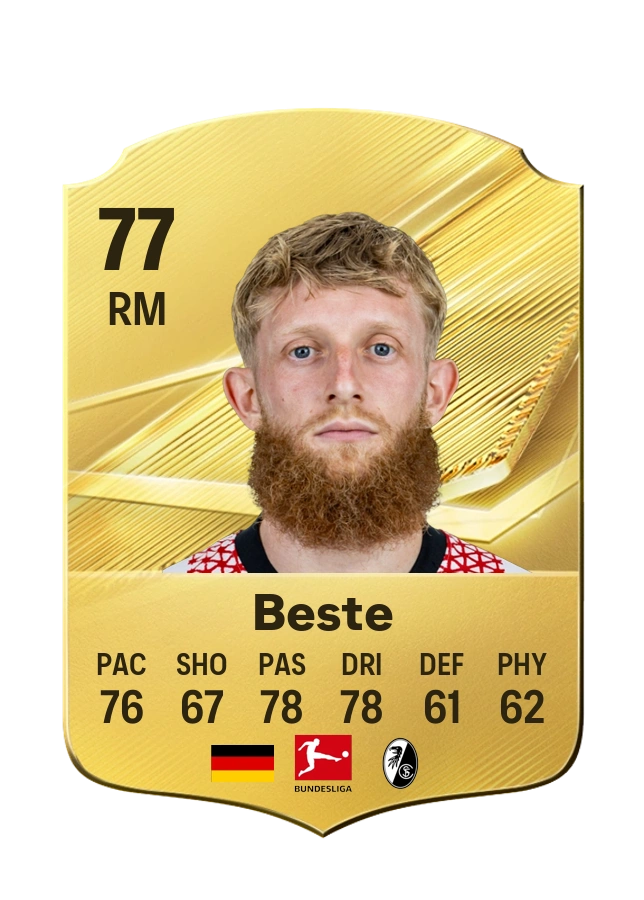 Jan-Niklas Beste, Common card, rated 77