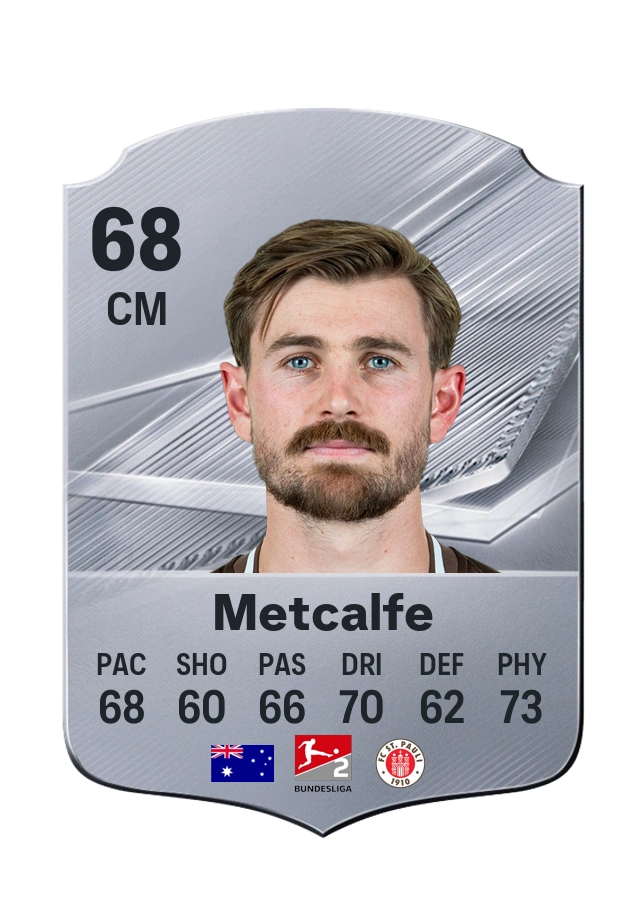 Connor Metcalfe, Common card, rated 68