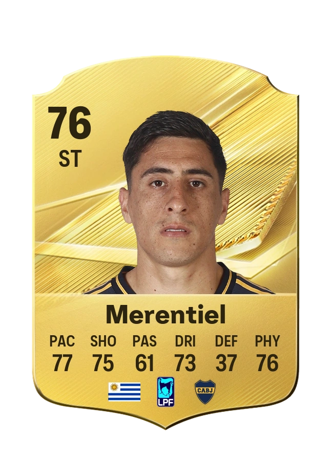 Miguel Ángel Merentiel, Common card, rated 76