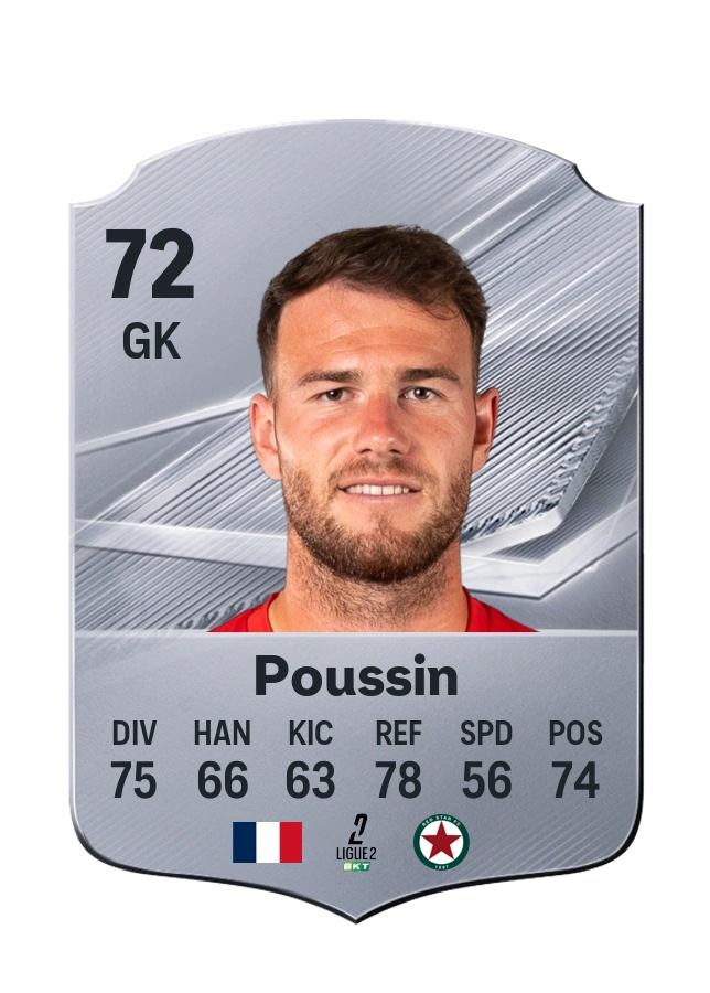 Gaëtan Poussin, Common card, rated 72