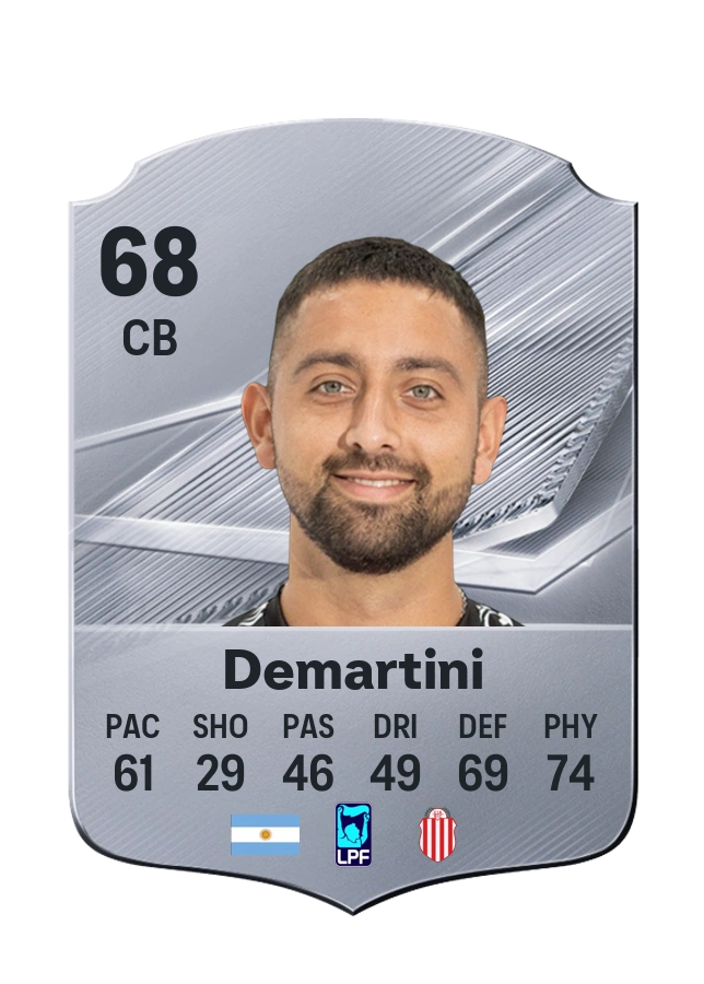 Nicolás Demartini، بطاقة Common، بتقييم 68