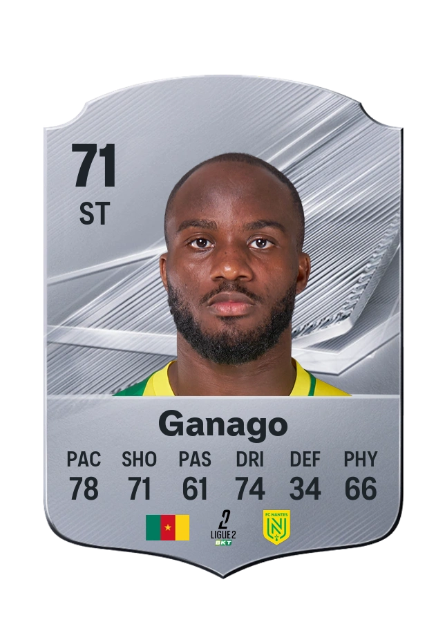 Ignatius Ganago, Common card, rated 71