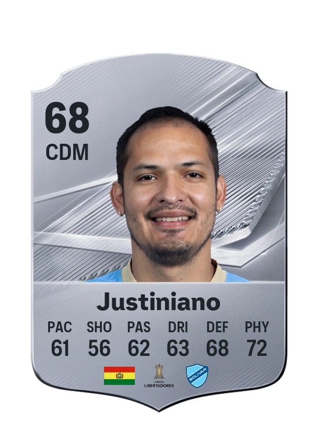 Leonel Justiniano, Common card, rated 68