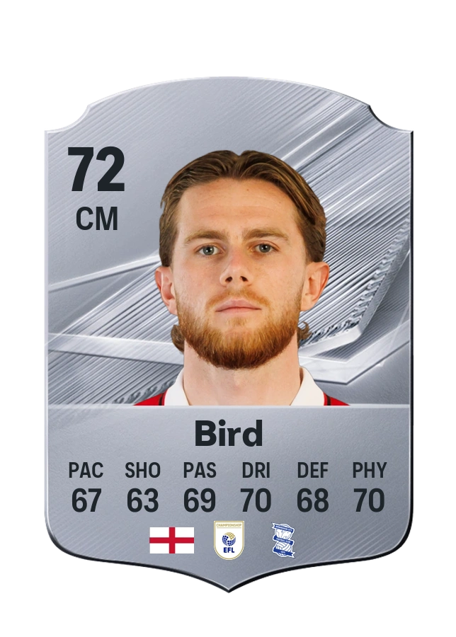 Carta Common di Max Bird, valutazione 72