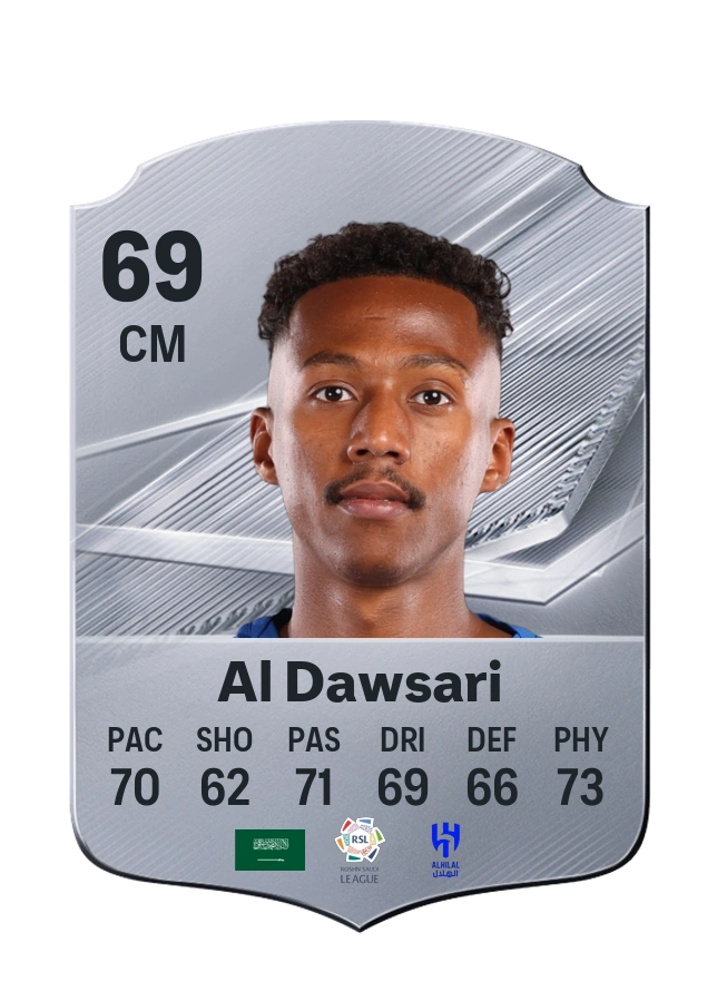 Carta Common de Nasser Al Dawsari, overall 69