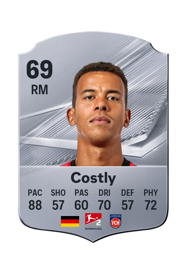 Marcel Costly، بطاقة Common، بتقييم 69