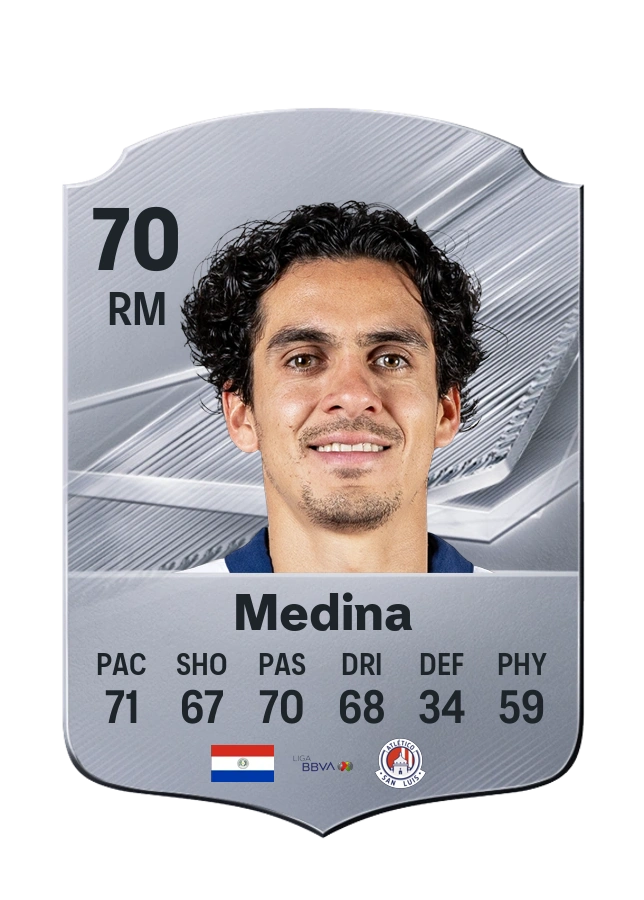 Jesús Medina, karta Common, ocena 70