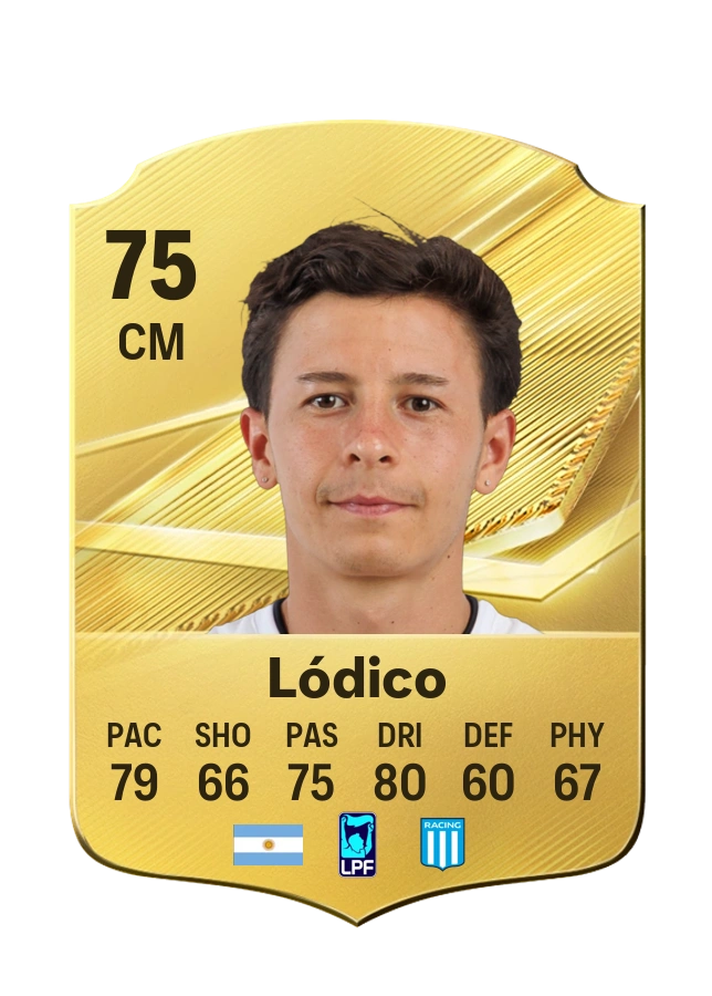 Gastón Lódico, Common card, rated 75
