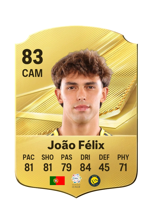 Carta Common di João Félix, valutazione 83