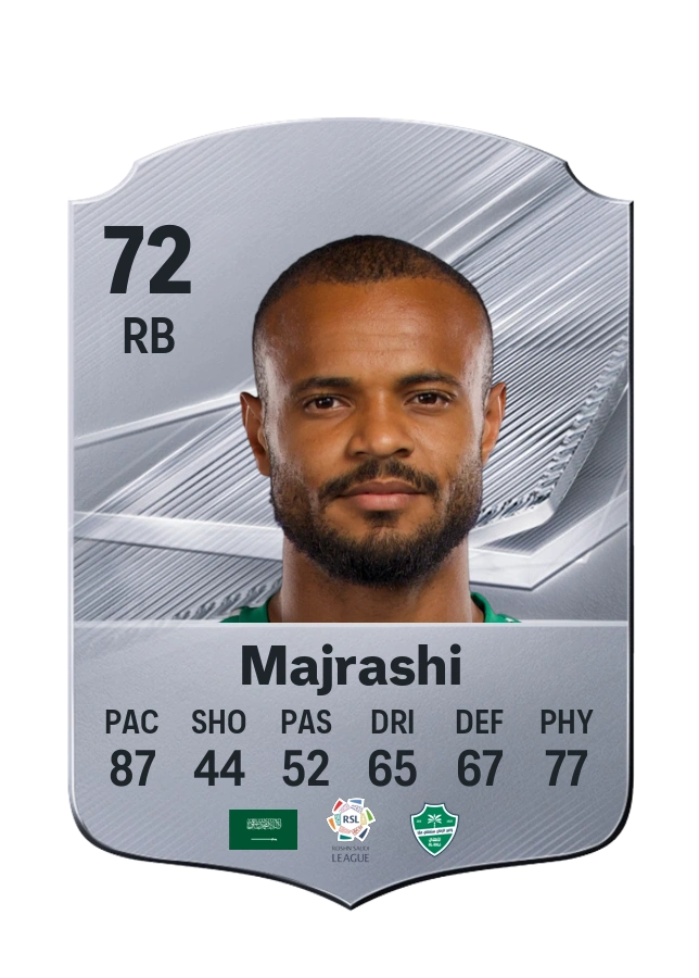 Ali Majrashi, Common card, rated 72