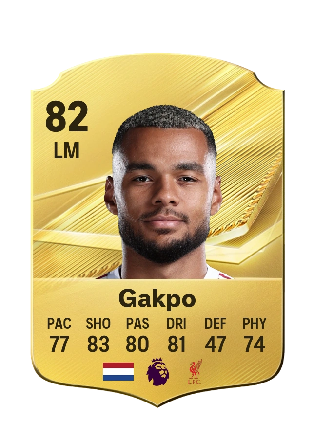 Carta Common di Cody Gakpo, valutazione 82