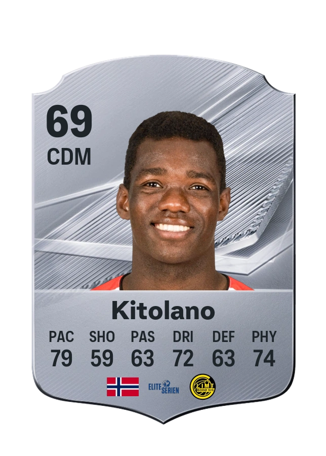 Joshua Kitolano, Common card, rated 69