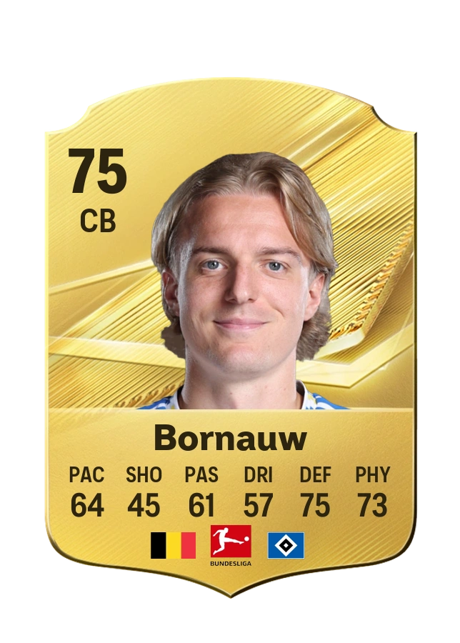 Sebastiaan Bornauw, Common-kaart, rating 75