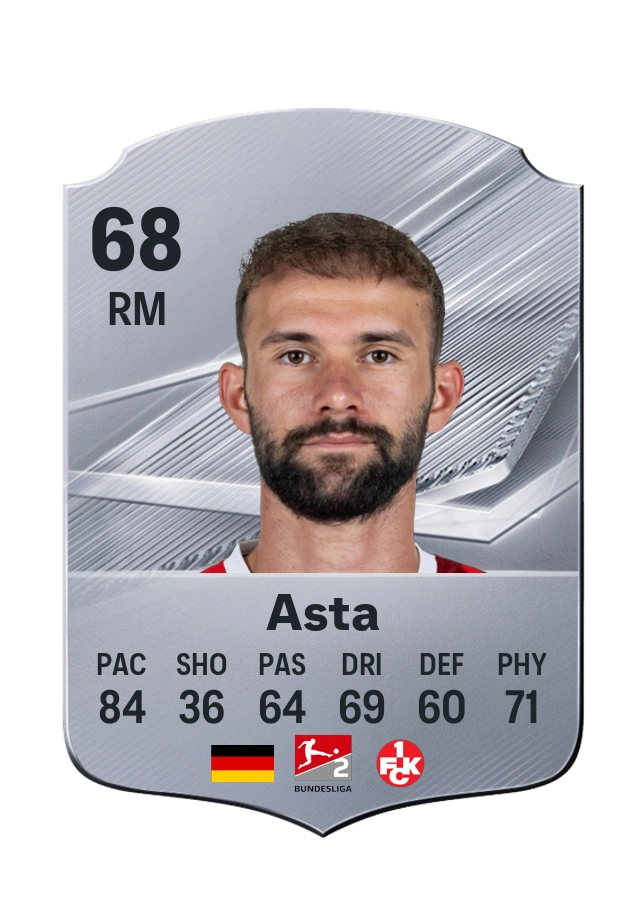 Simon Asta, Common card, rated 68