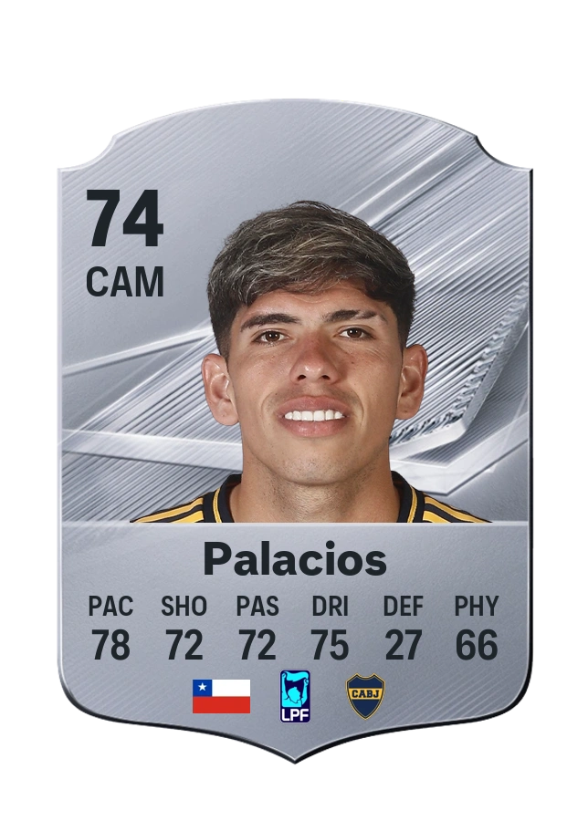 Carlos Palacios, Common card, rated 74