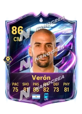 Carta Base Hero di Juan Sebastián Verón, valutazione 86
