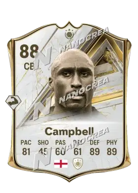 Carta Base Icon di Sol Campbell, valutazione 88