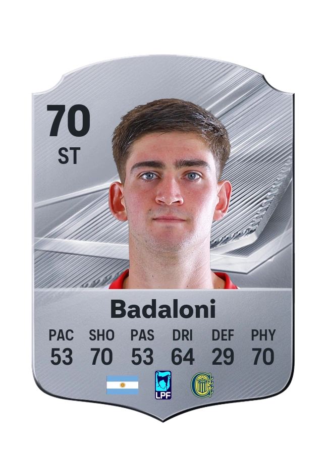 Tomás Badaloni, Common kartı, reyting 70