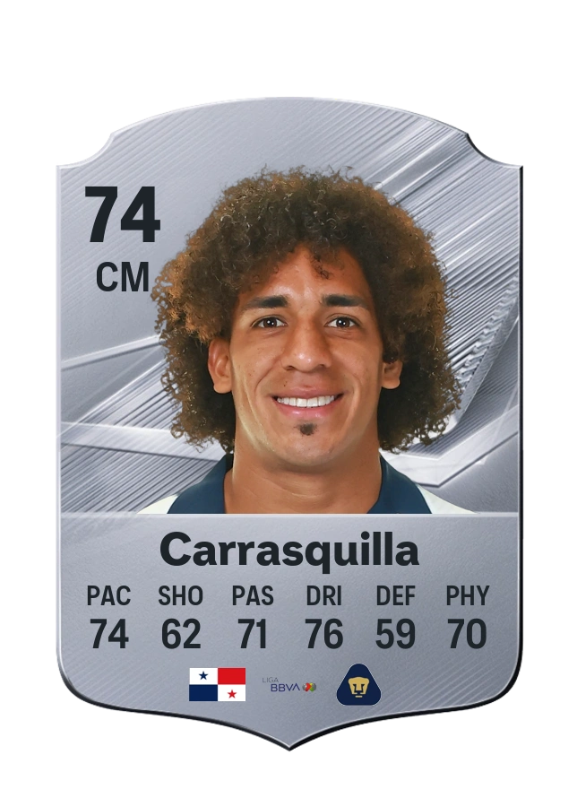 Adalberto Carrasquilla, Common card, rated 74