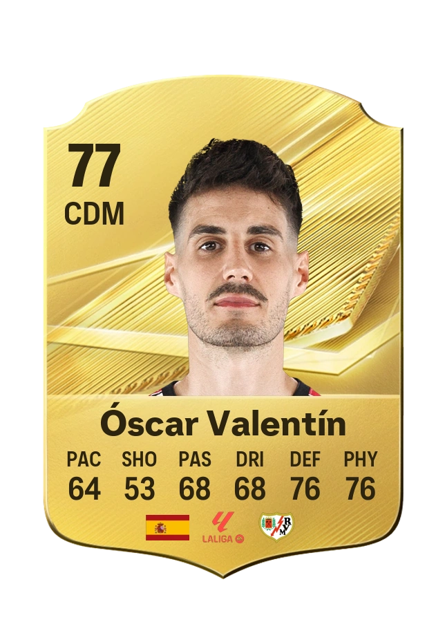 Carta Common di Óscar Valentín, valutazione 77
