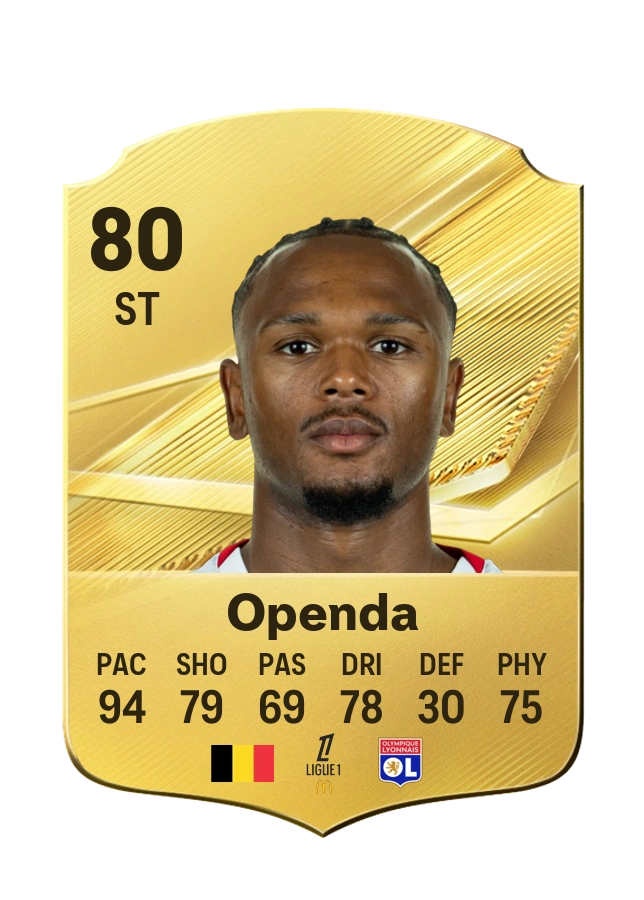 Loïs Openda, Common card, rated 80